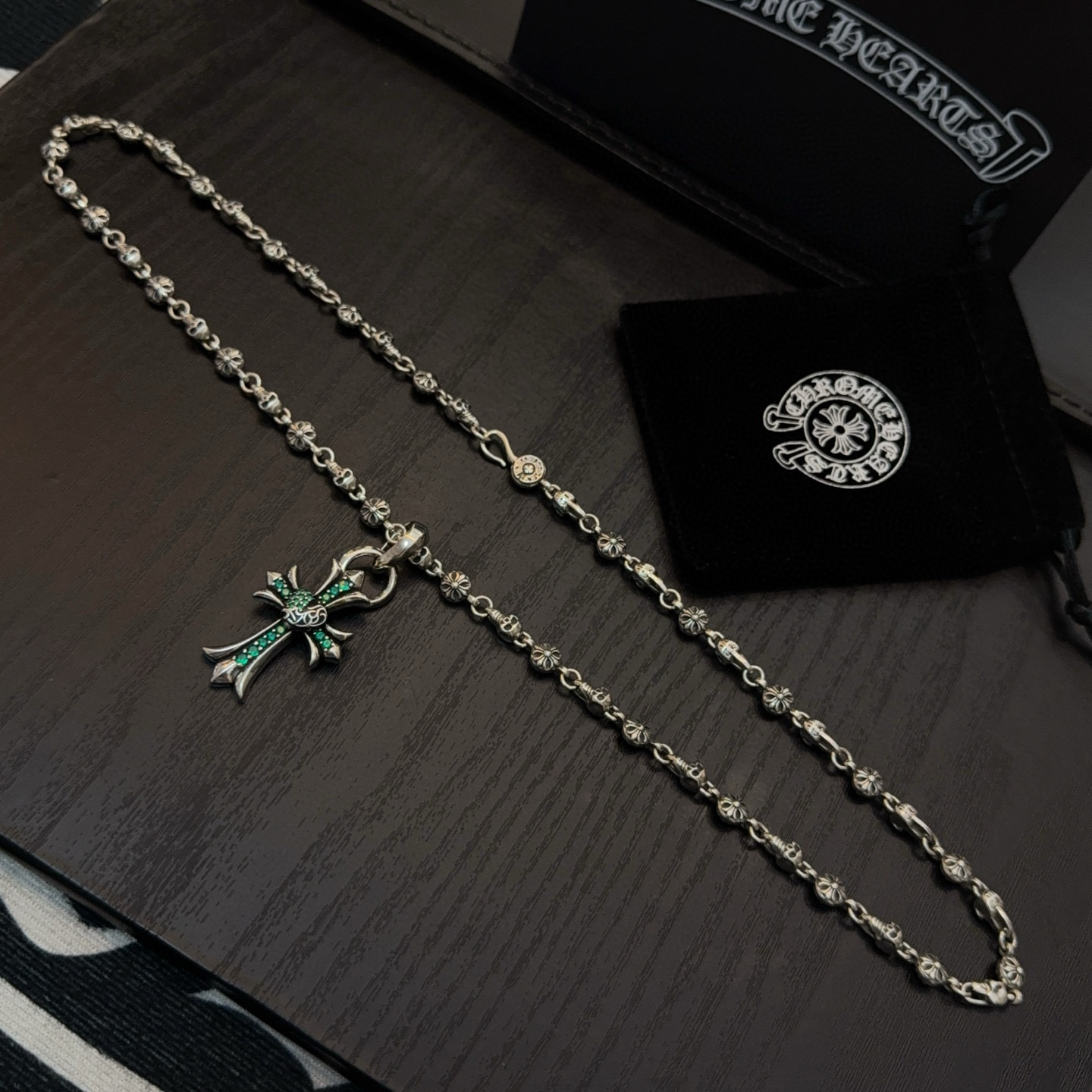 Chrome Hearts 新款【 品质】Chrome Hearts克罗心十字花球骷髅头项链