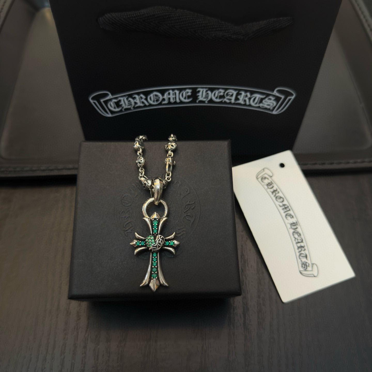 Chrome Hearts 新款【 品质】Chrome Hearts克罗心十字花球骷髅头项链