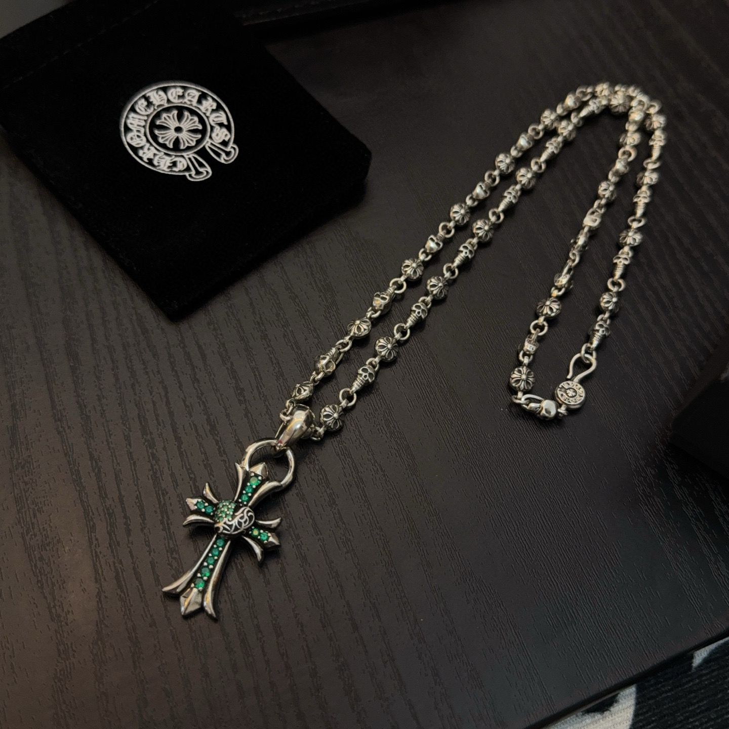 Chrome Hearts 新款【 品质】Chrome Hearts克罗心十字花球骷髅头项链