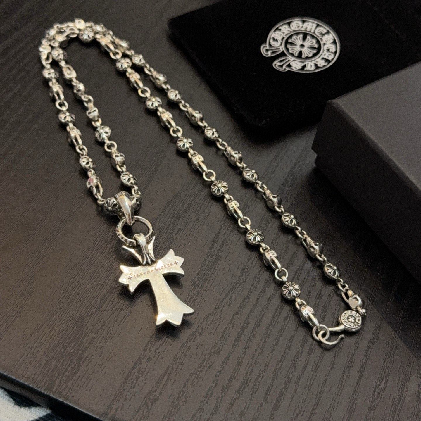 Chrome Hearts 新款【 品质】Chrome Hearts克罗心十字花球骷髅头项链