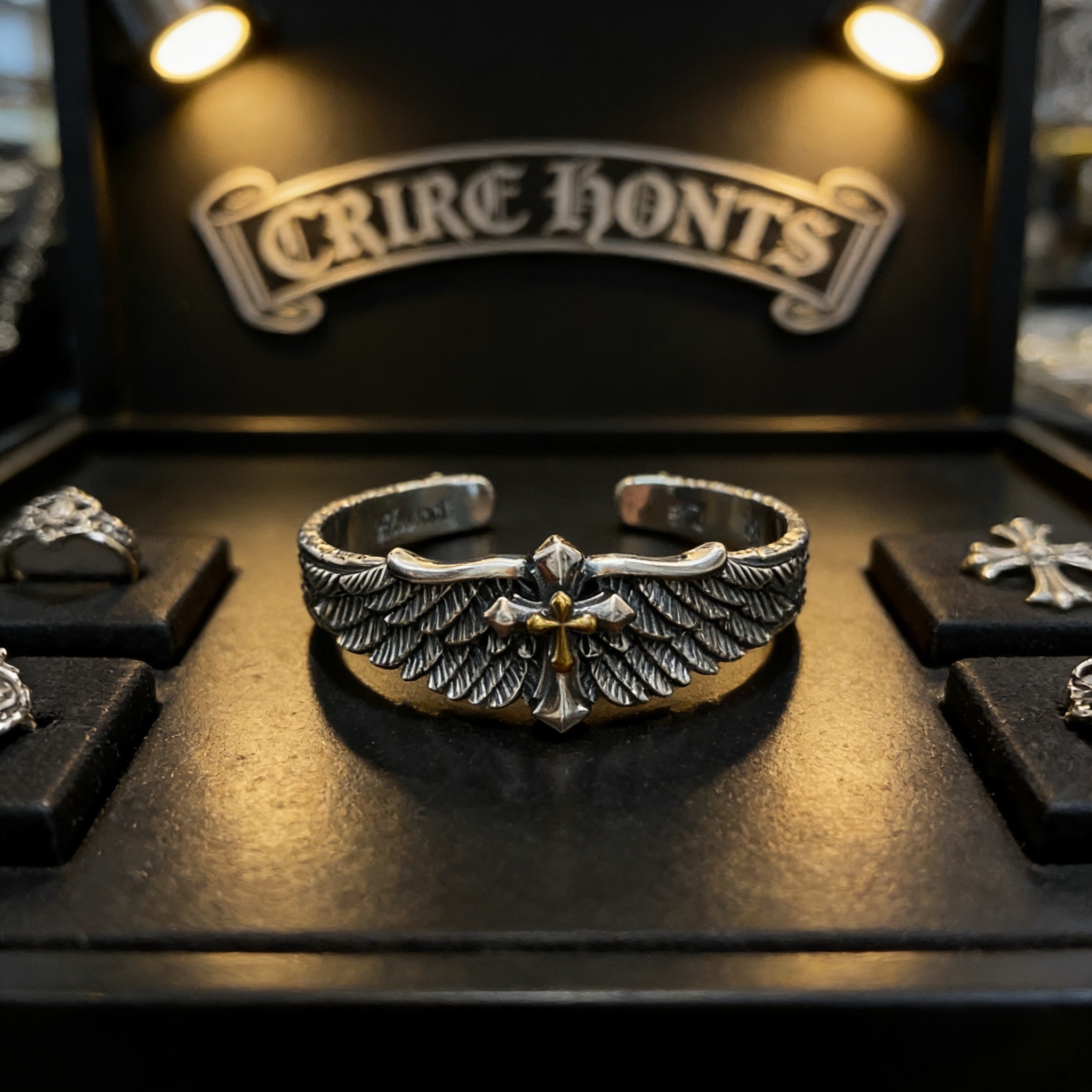 NO:763282,The first batch of counter quality Chrome Hearts Chrome Hearts Cross Wings Open Bracelet. The concave and convex shapes have different pattern design styles, showing a distinctive cross. The Scout flower is the symbol of Chrome Hearts, so it is more durable. The genuine pattern-printed Chrome Hearts Chrome Hearts Necklace is different from the ordinary light version in the market. Match the version to the standard quality. Look at the printing details. The degree of retro gray oxidation. Seiko version!  !  !  Purely handmade ~ Authentic open mold fashion essentials. Can be worn by both men and women. Same style for couples. Official website original. Rock punk Thai silver style. Retro elements. Trendy and versatile!  , jewelry boutique, chrome hearts, chrome hearts, necklace, bracelet19860909批专柜品质Chrome Hearts克罗心十字架翅膀开口手镯 凹凸造型不同的花纹设计风格 呈现出与众不同 十字架 童军花是克罗心的志 所以更经久不衰 正品打版Chrome Hearts克罗心项链区别市场普通轻版 对版对标品质 看字印细节 复古做旧灰氧程度.精工版本！！！ 纯手工打造 ～正品开模潮流时尚必备 男女均可佩戴 情侣同款 官网原版 摇滚朋克泰银风格 复古元素 潮流百搭！,饰品精品,chrome hearts,chrome hearts,necklace,bracelet,Jewelry