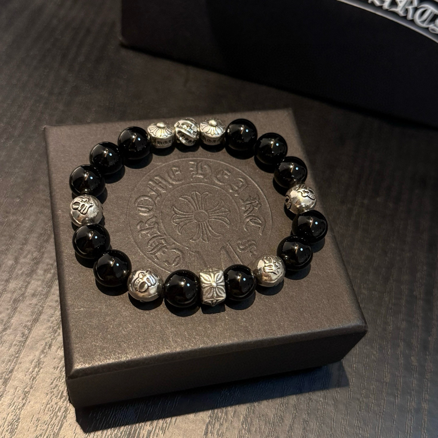 Chrome Hearts 新款【 品质】Chrome Hearts克罗心 多元素黑曜石手串手链 快手/ins/小红书热门