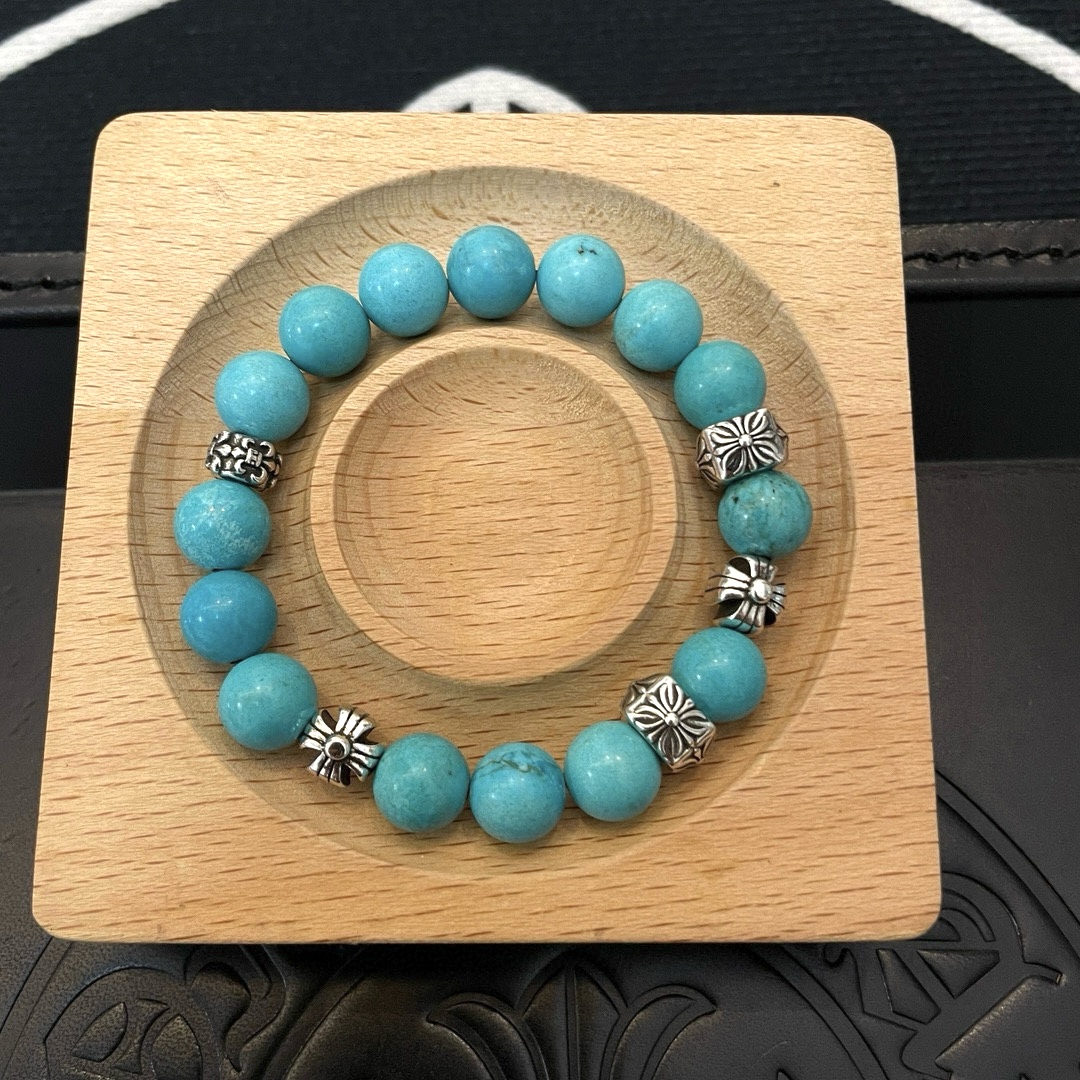 Chrome Hearts 新款【 品质】Chrome Hearts克罗心 多元素绿松石手串手链 快手/ins/小红书热门