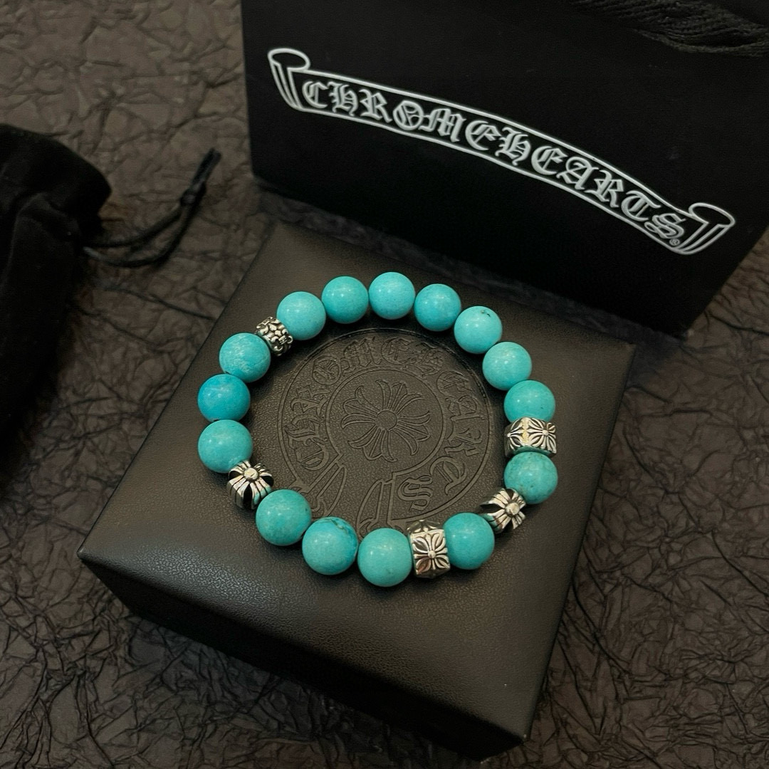 Chrome Hearts 新款【 品质】Chrome Hearts克罗心 多元素绿松石手串手链 快手/ins/小红书热门