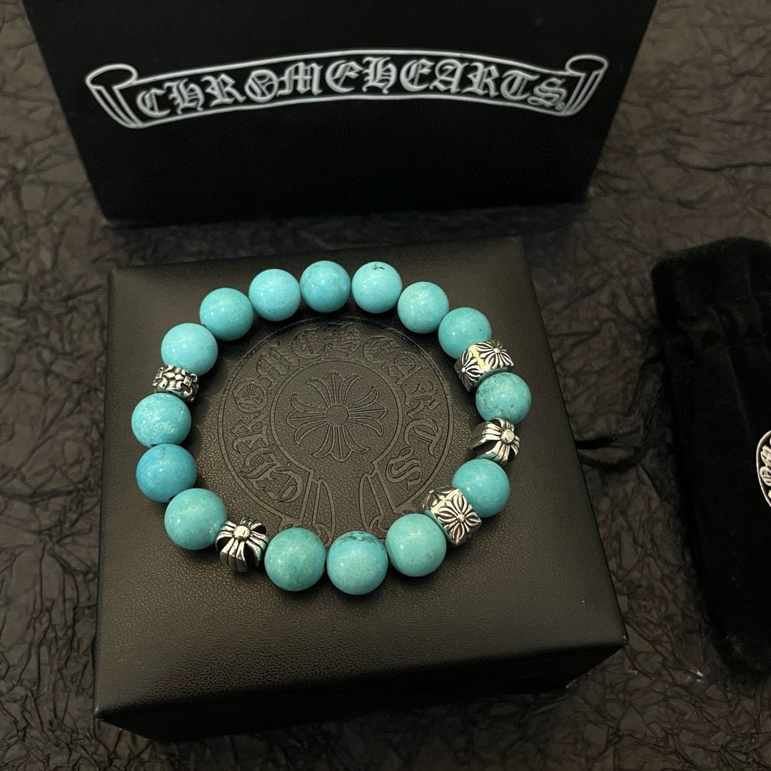 Chrome Hearts 新款【 品质】Chrome Hearts克罗心 多元素绿松石手串手链 快手/ins/小红书热门