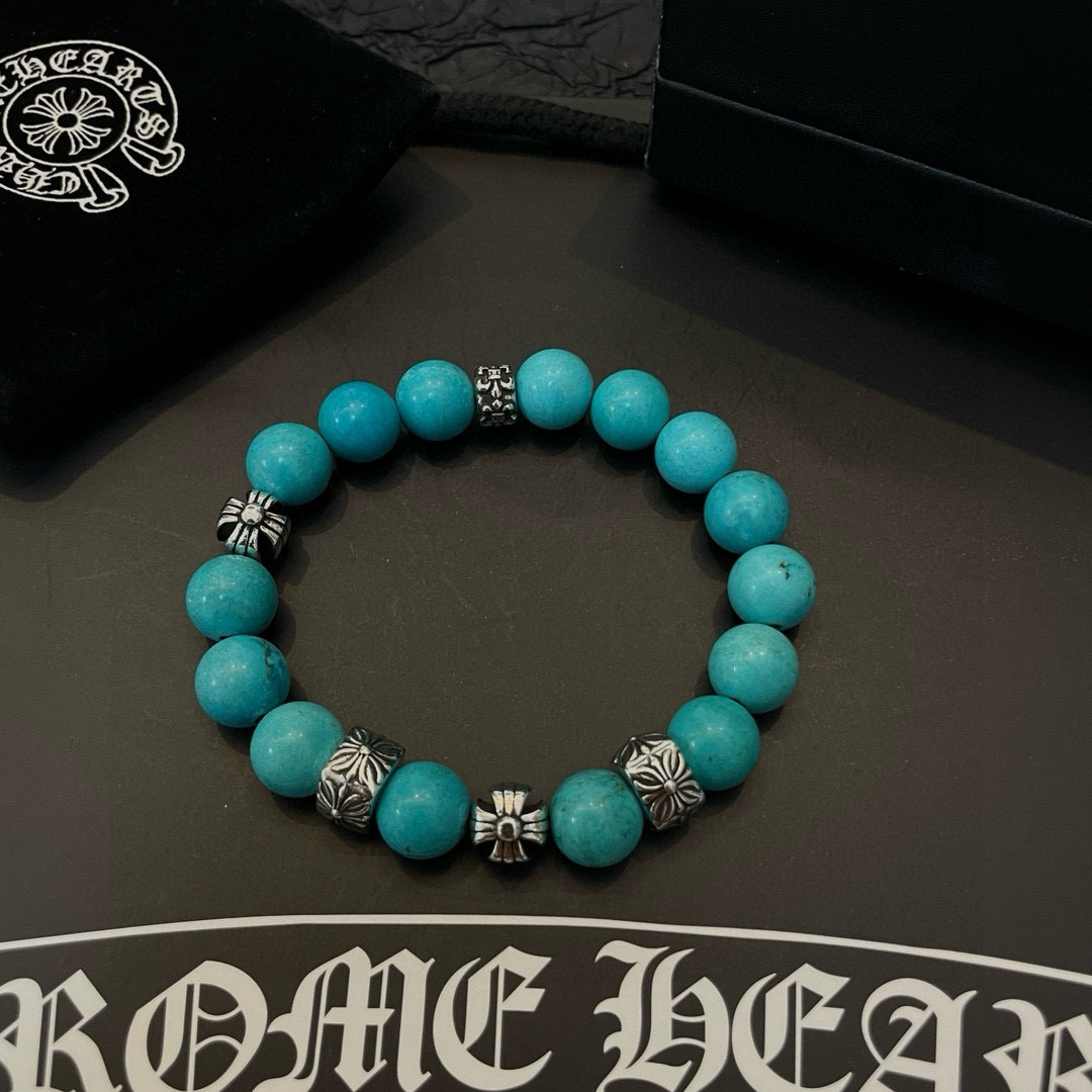 Chrome Hearts 新款【 品质】Chrome Hearts克罗心 多元素绿松石手串手链 快手/ins/小红书热门