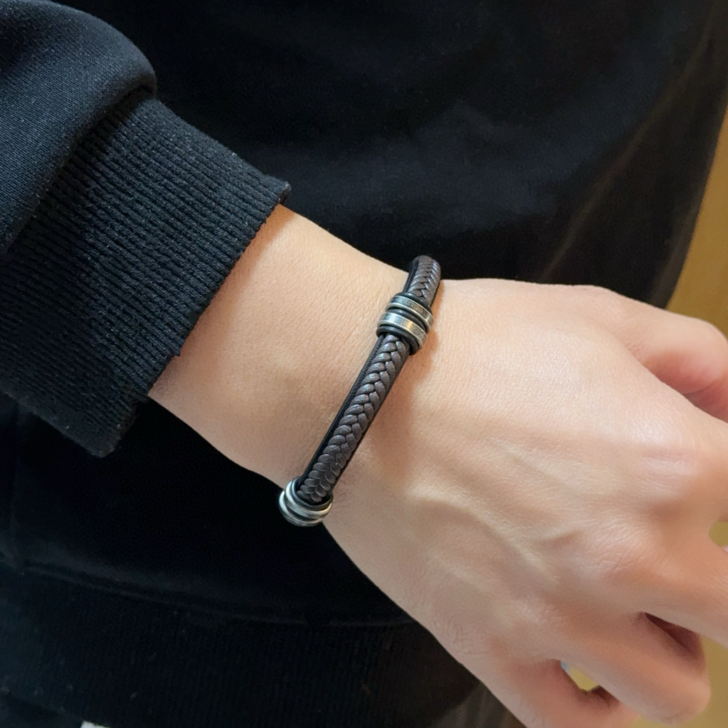 Chrome Hearts 新款【 品质】Chrome Hearts克罗心皮绳手镯手绳