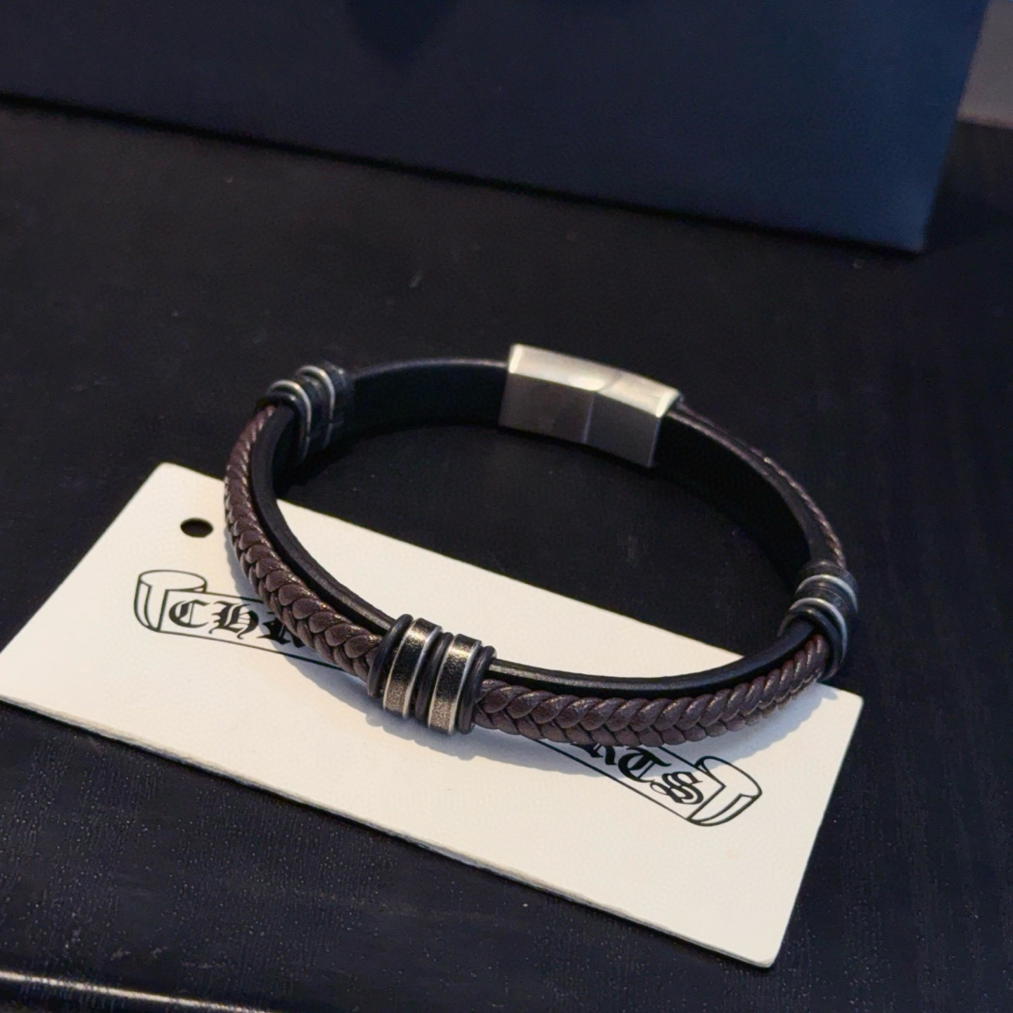 Chrome Hearts 新款【 品质】Chrome Hearts克罗心皮绳手镯手绳