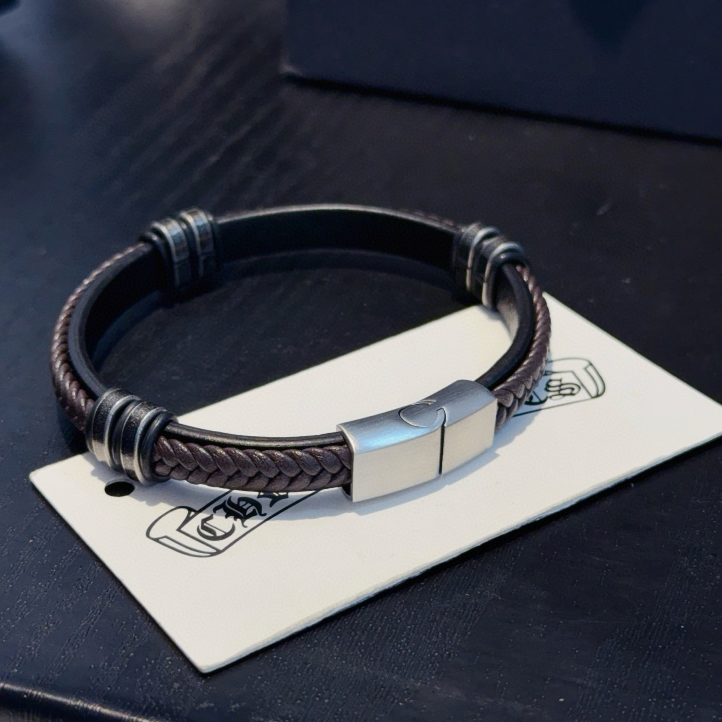 Chrome Hearts 新款【 品质】Chrome Hearts克罗心皮绳手镯手绳