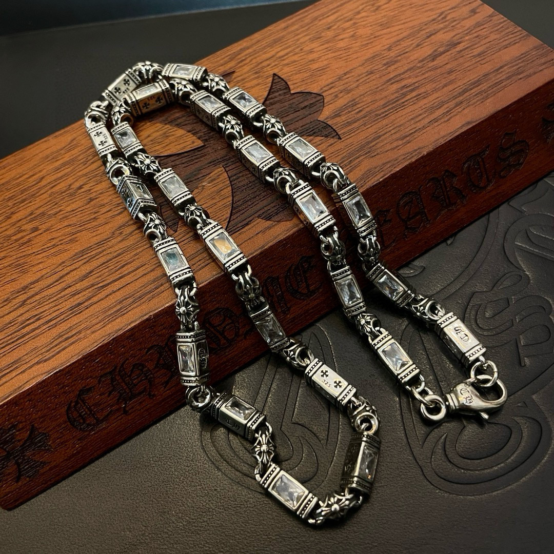 Chrome Hearts 抖音/快手/ins/小红书/直播热门 新款【 品质】Chrome Hearts克罗心白钻项链