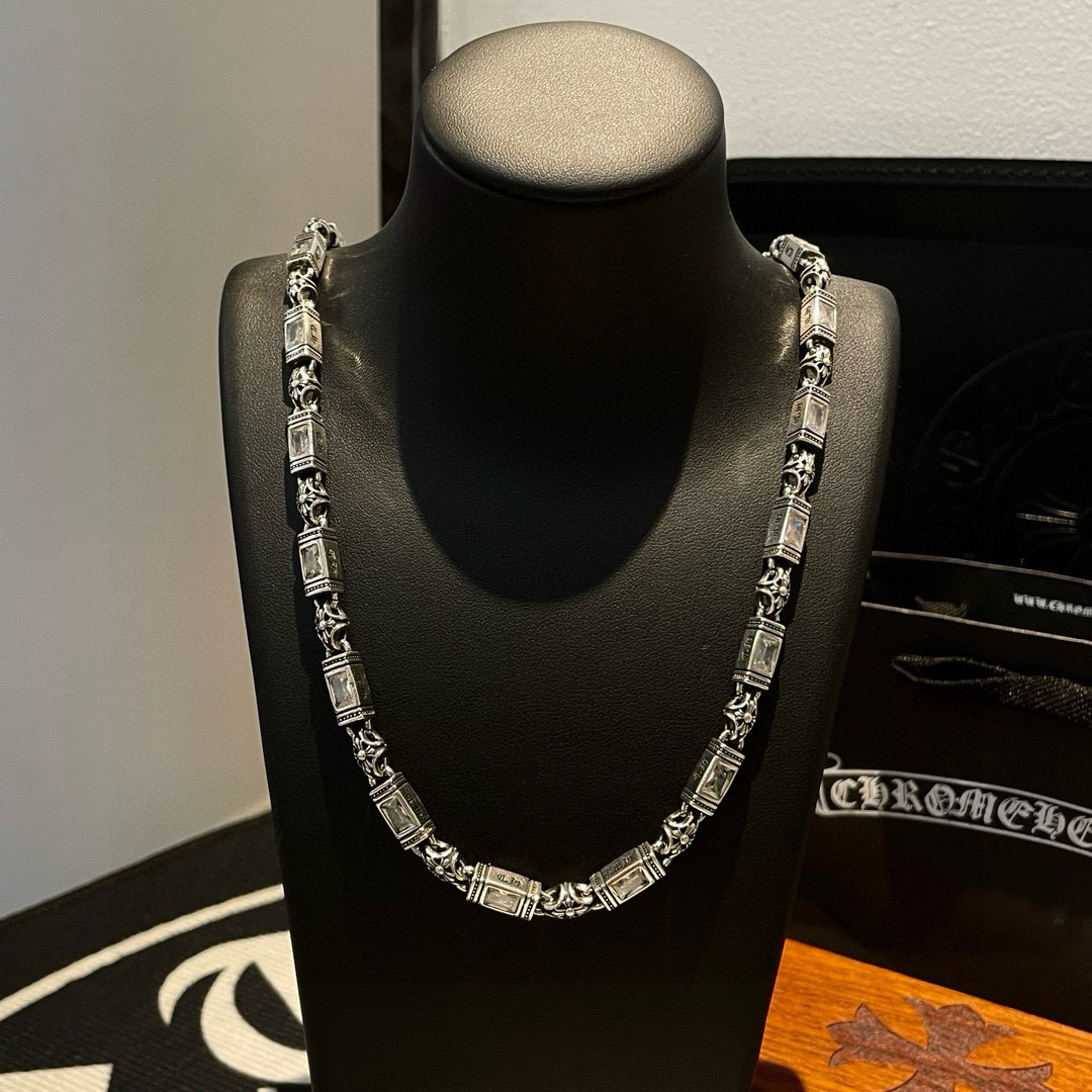 Chrome Hearts 抖音/快手/ins/小红书/直播热门 新款【 品质】Chrome Hearts克罗心白钻项链