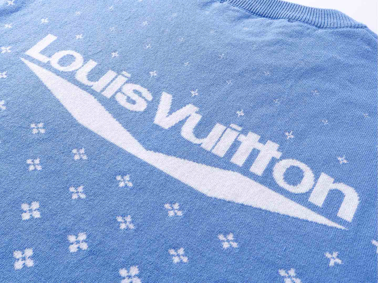 LV 2024FW新款滑雪系列渐变针织短袖T恤