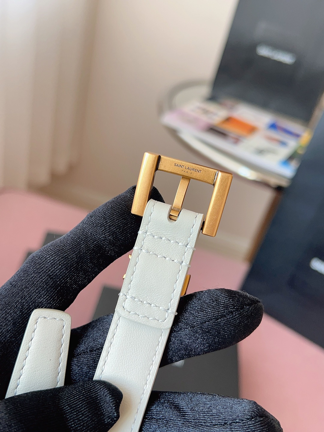 생로랑 가죽 금속 벨트 상세 이미지 7