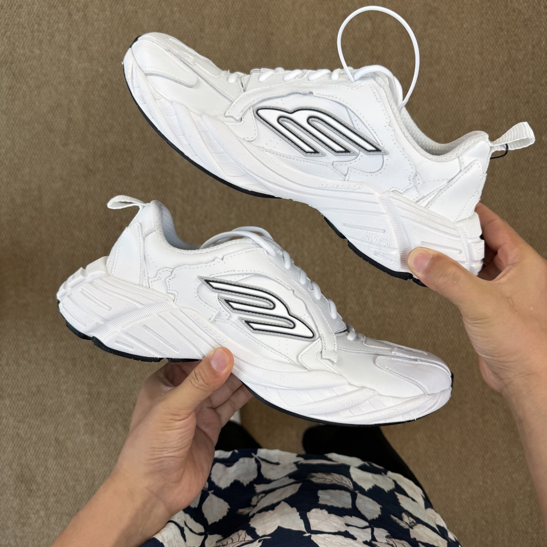 福利特价GT版 巴黎世家16代 Monday 白色Balenciaga Monday 巴黎世家牛皮革圆头