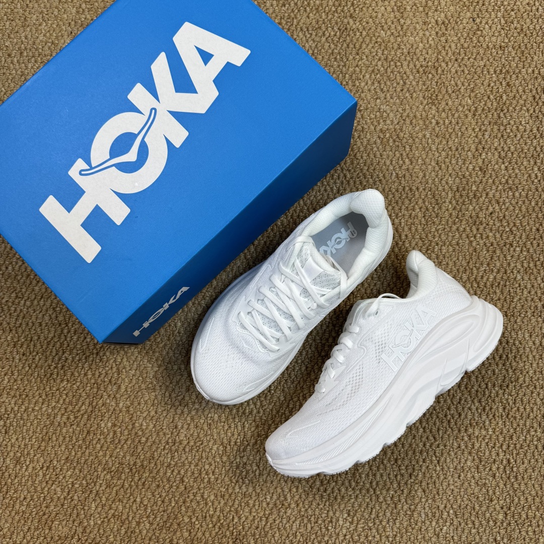 【纯原】HOKA ONE ONE Clifton 克里夫顿10代专业性能减震公路跑步鞋 第1色:纯白色 