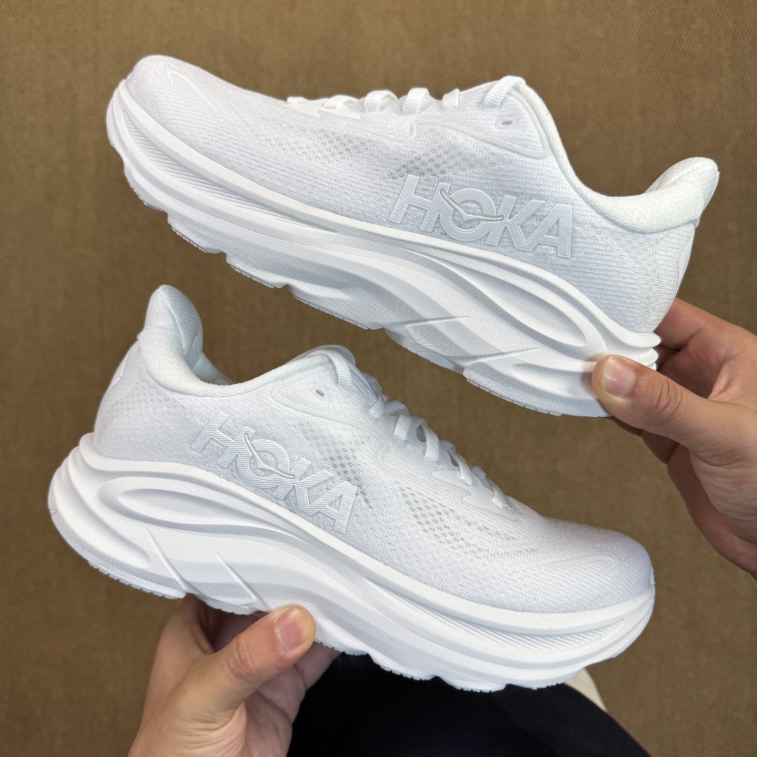 【纯原】HOKA ONE ONE Clifton 克里夫顿10代专业性能减震公路跑步鞋 第1色:纯白色 