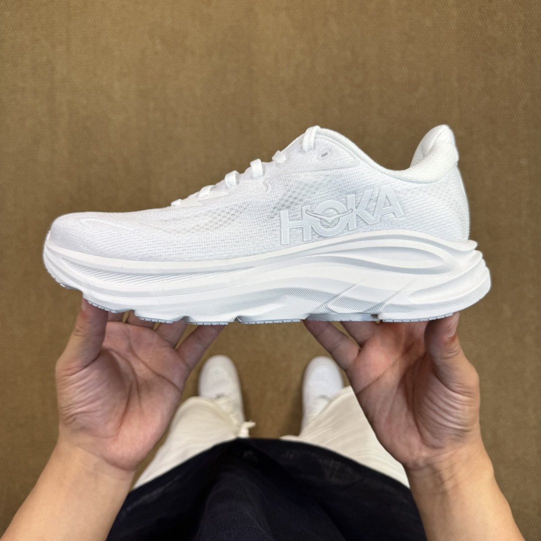 【纯原】HOKA ONE ONE Clifton 克里夫顿10代专业性能减震公路跑步鞋 第1色:纯白色 