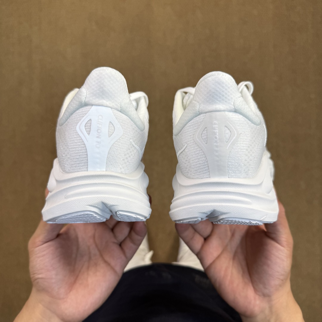 【纯原】HOKA ONE ONE Clifton 克里夫顿10代专业性能减震公路跑步鞋 第1色:纯白色 