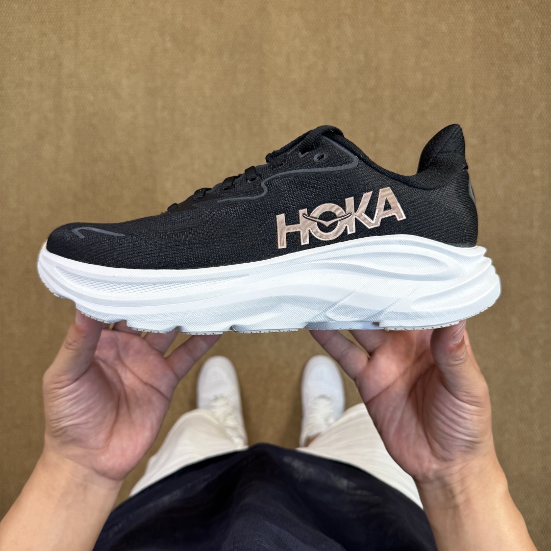 【纯原】HOKA ONE ONE Clifton 克里夫顿10代专业性能减震公路跑步鞋 第2色:黑白 货