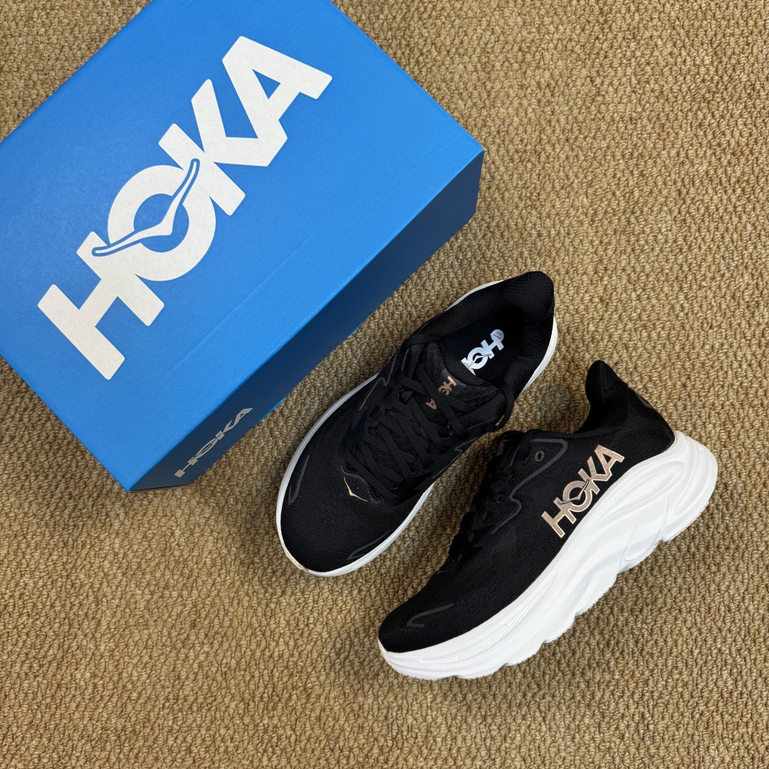【纯原】HOKA ONE ONE Clifton 克里夫顿10代专业性能减震公路跑步鞋 第2色:黑白 货