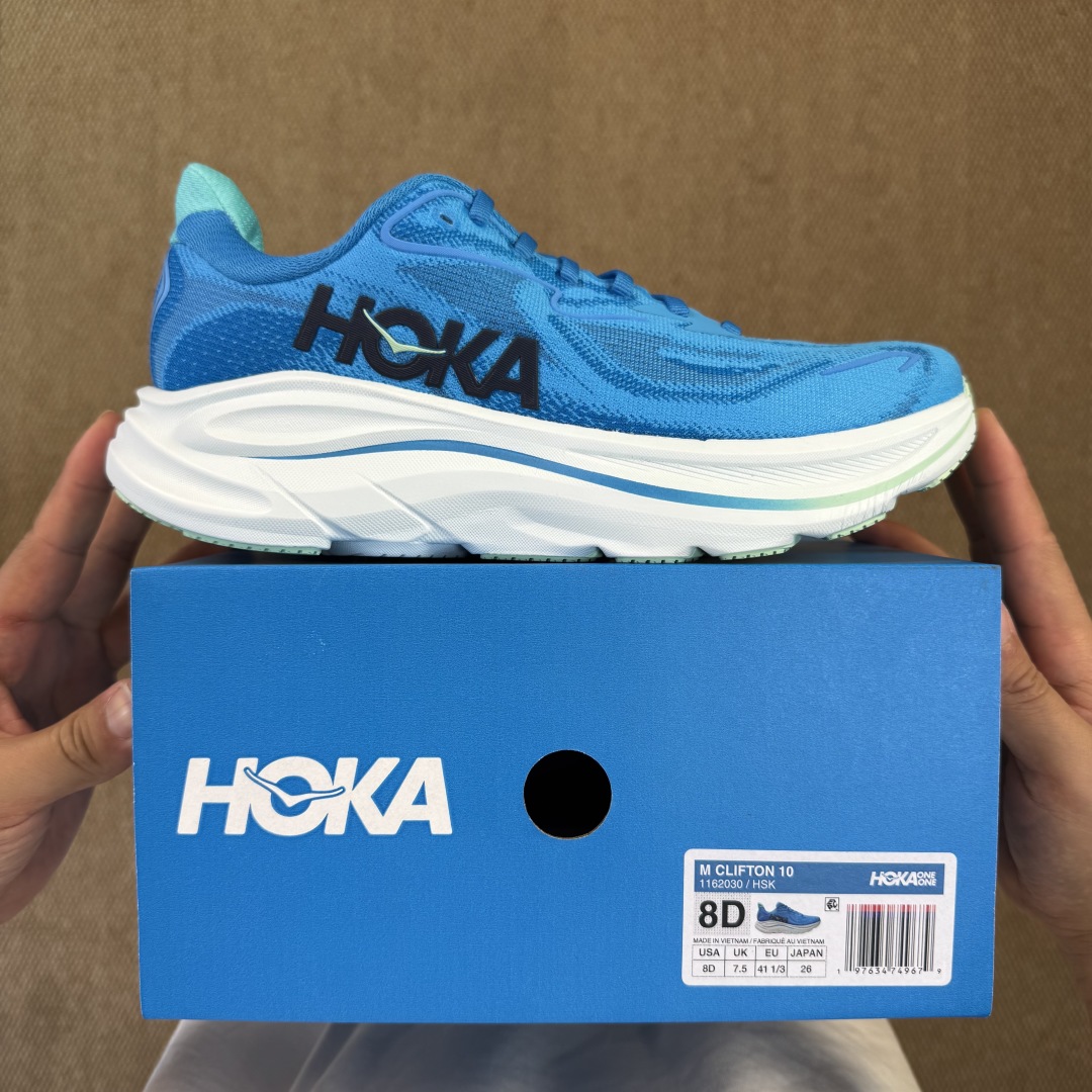 【纯原】HOKA ONE ONE Clifton 克里夫顿10代专业性能减震公路跑步鞋 第3色:蓝色 货