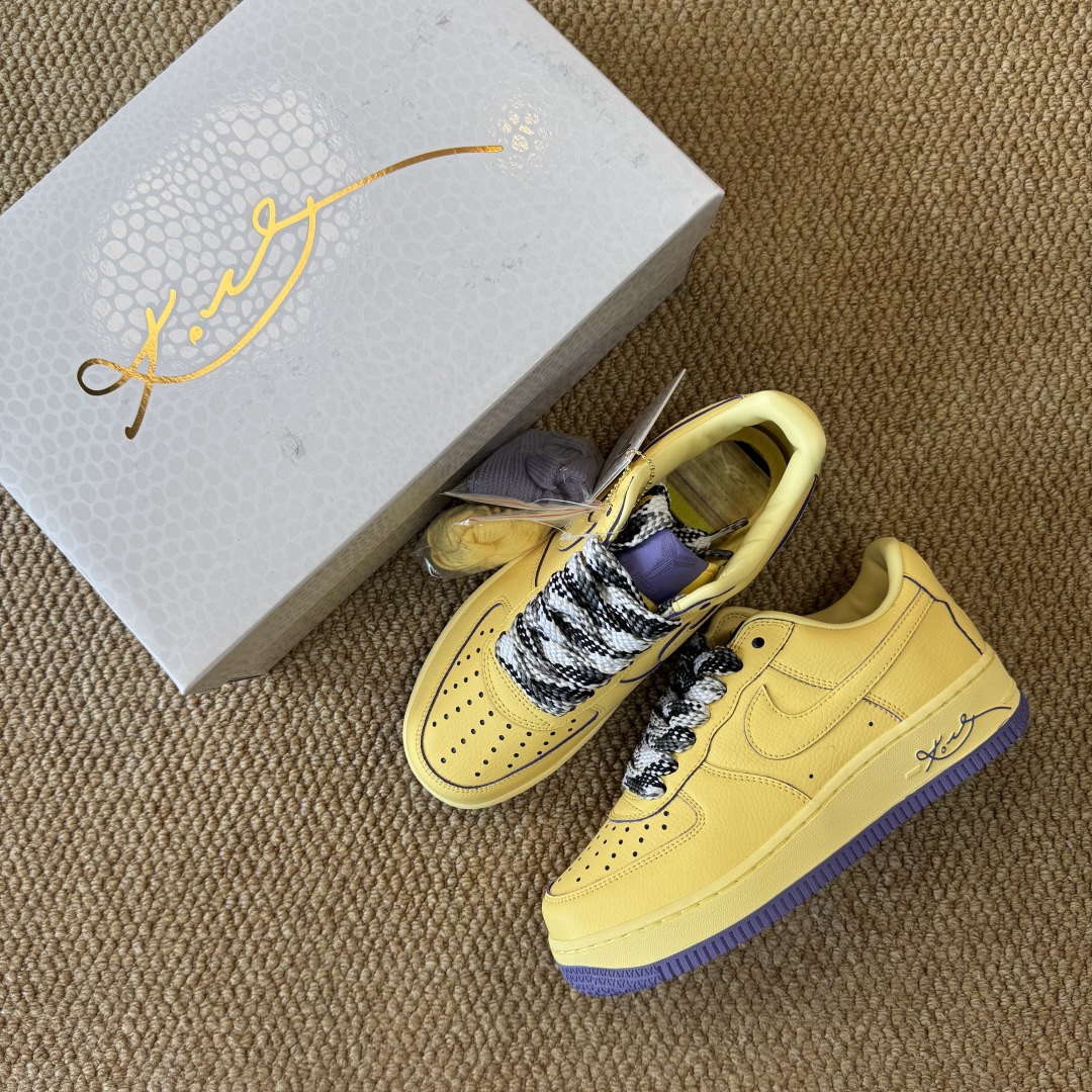   纯原 Air Force 1 Low Kobe Bryant 科比  黄色 原楦头原纸板 打造纯正空