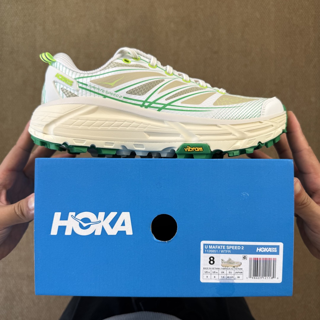 
HOKA ONE ONE Mafate Speed 玛法特2.0 第17色：白绿
独家高端版本！市售最