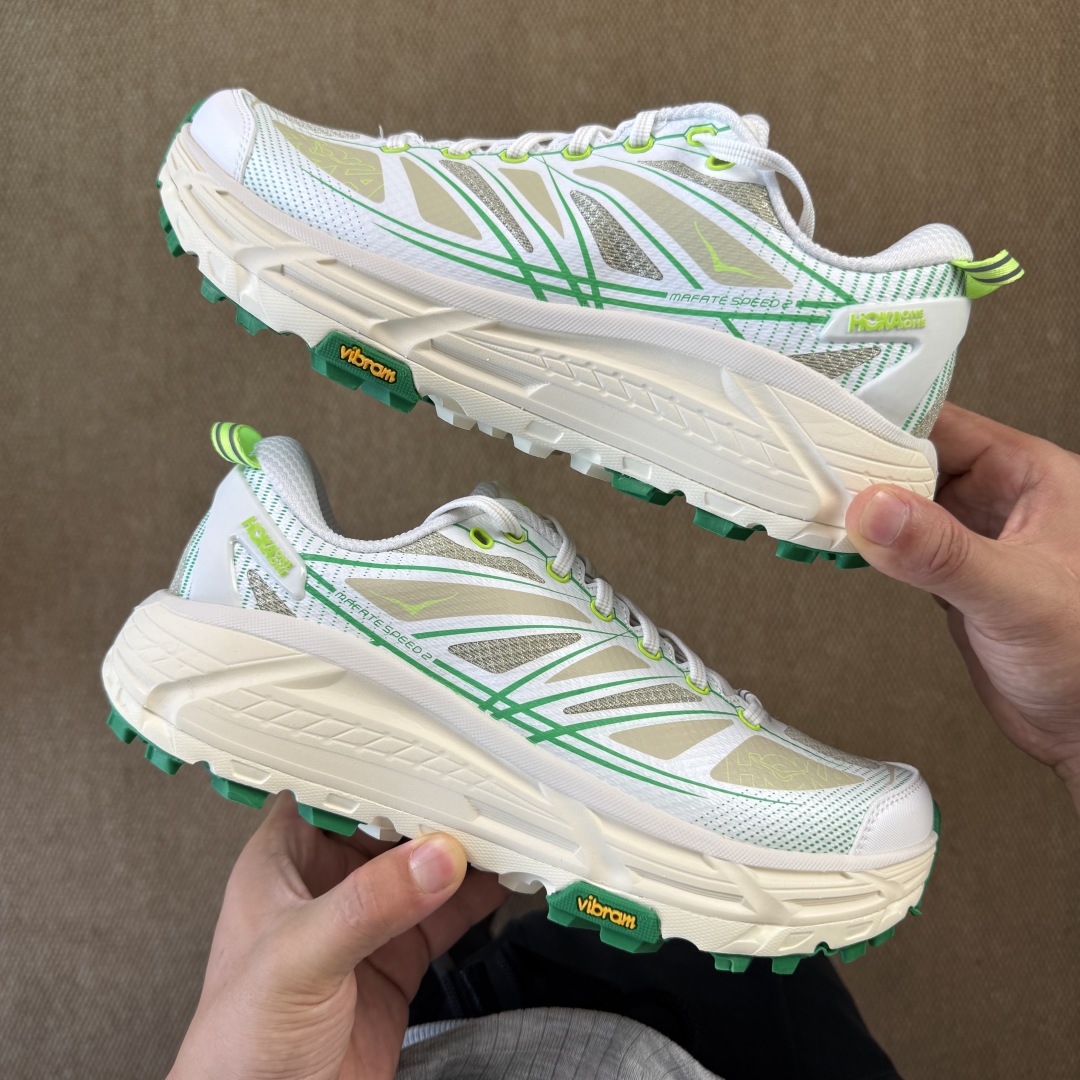 
HOKA ONE ONE Mafate Speed 玛法特2.0 第17色：白绿
独家高端版本！市售最