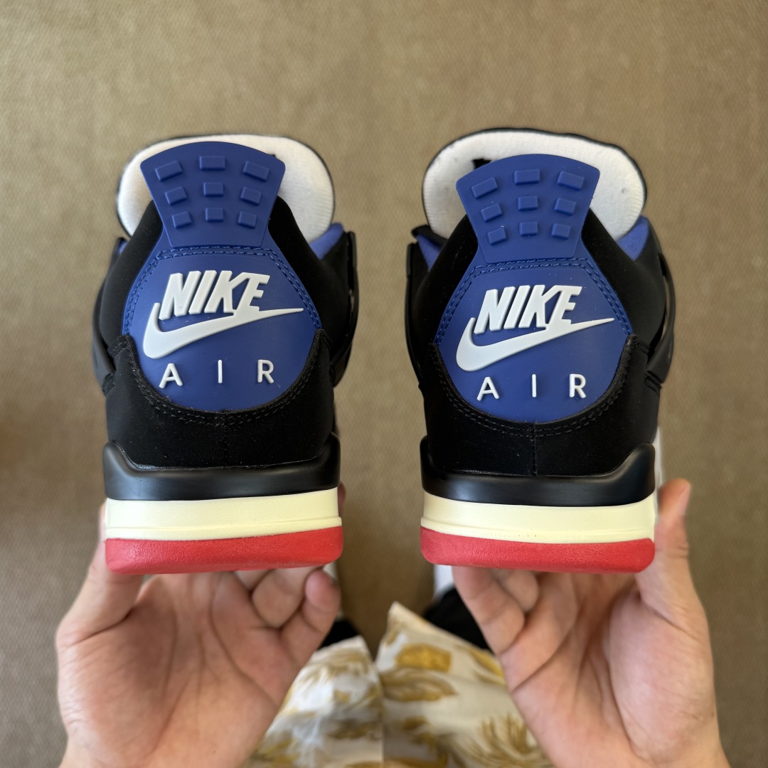  
X版 aj4稀有空气系列黑蓝红 全码出货！
超强头层性价比aj4，头层皮料，细节材料鞋型均在线，近价
