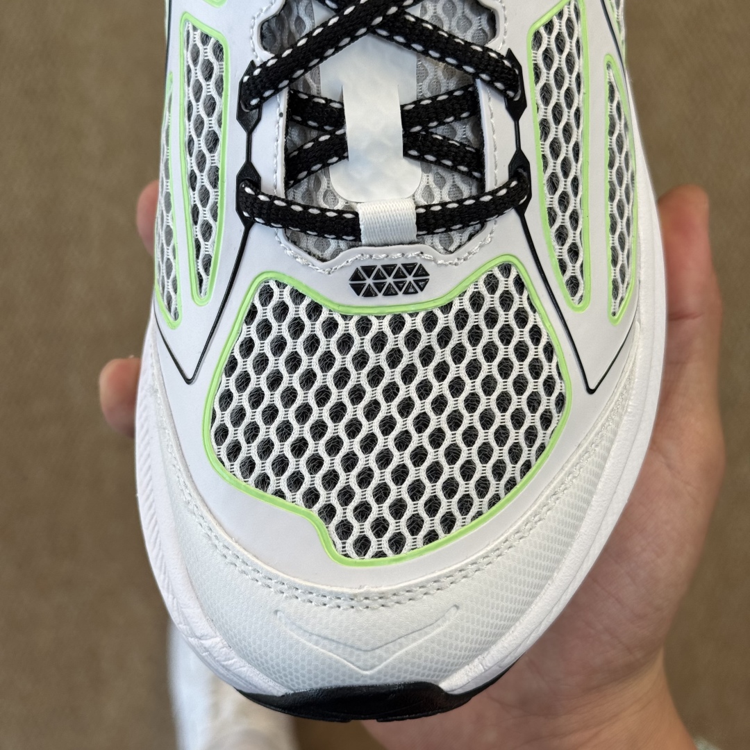 HOKA ONE ONE Clifton ONE9 克里夫顿9代专业性能减震公路跑步鞋 第9色:黑白绿 
