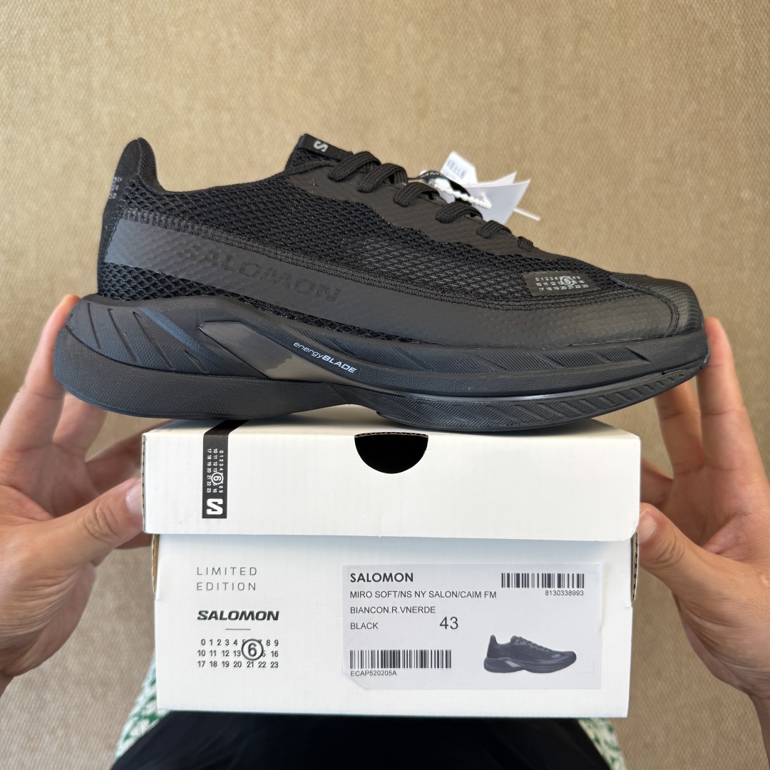 主推优势私【莞产礼盒版本】MM6马吉拉 x Salomon Spectur 2系列 情侣款 网面 厚底 