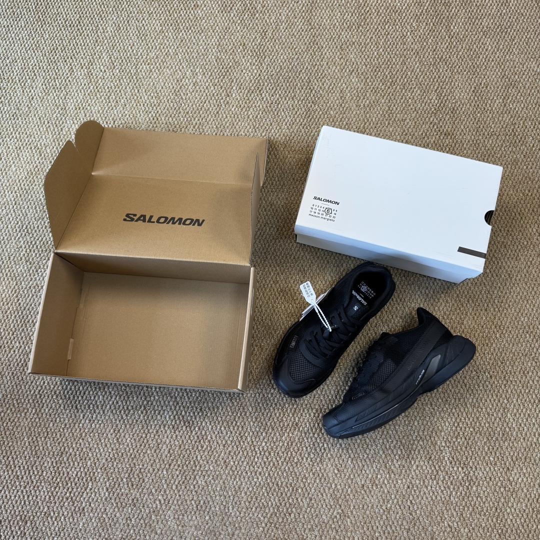 主推优势私【莞产礼盒版本】MM6马吉拉 x Salomon Spectur 2系列 情侣款 网面 厚底 