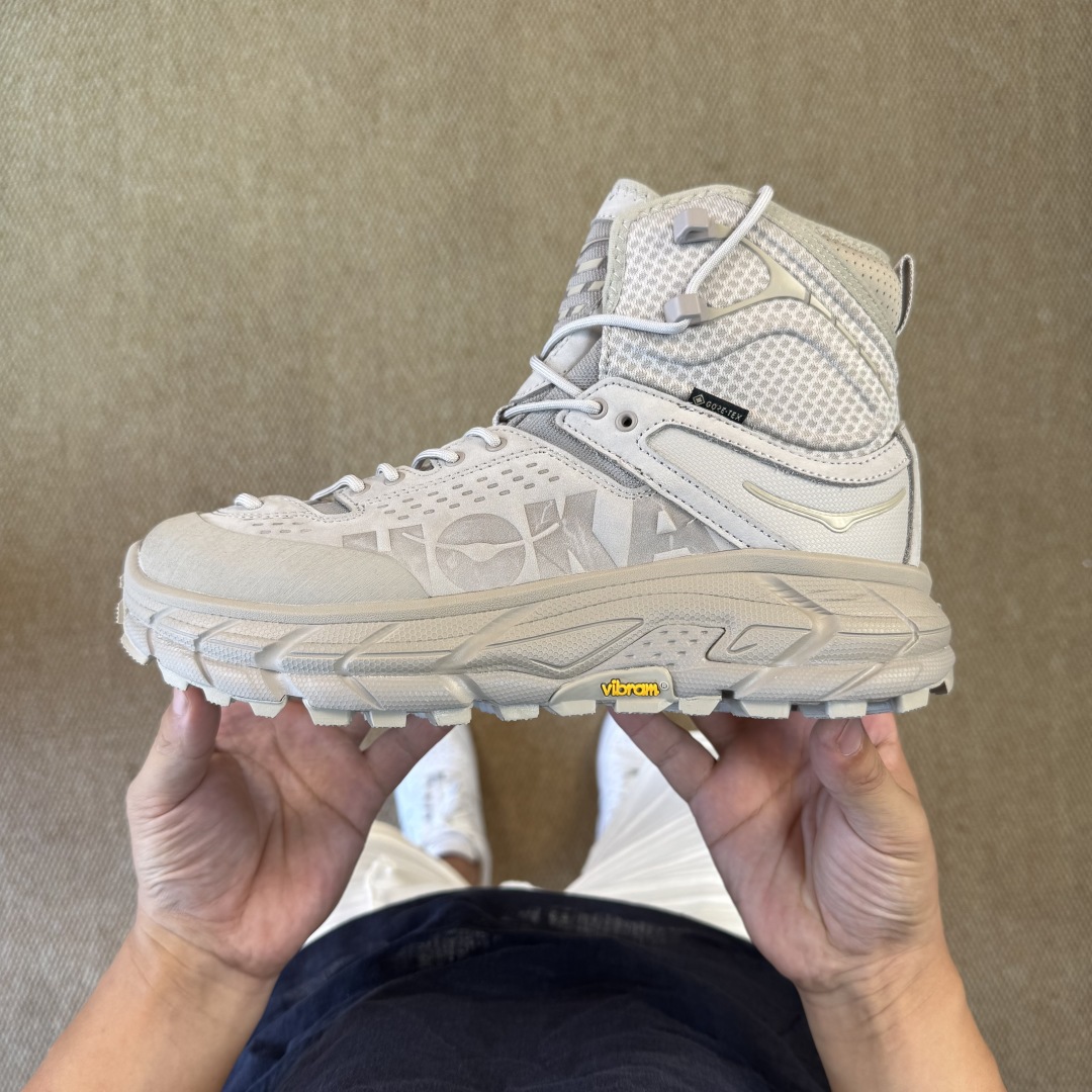 纯原Hoka ONE ONE ULTRA托亚 高帮 第1色:米色越野跑登山鞋🥾 GORE-TEX真正全防