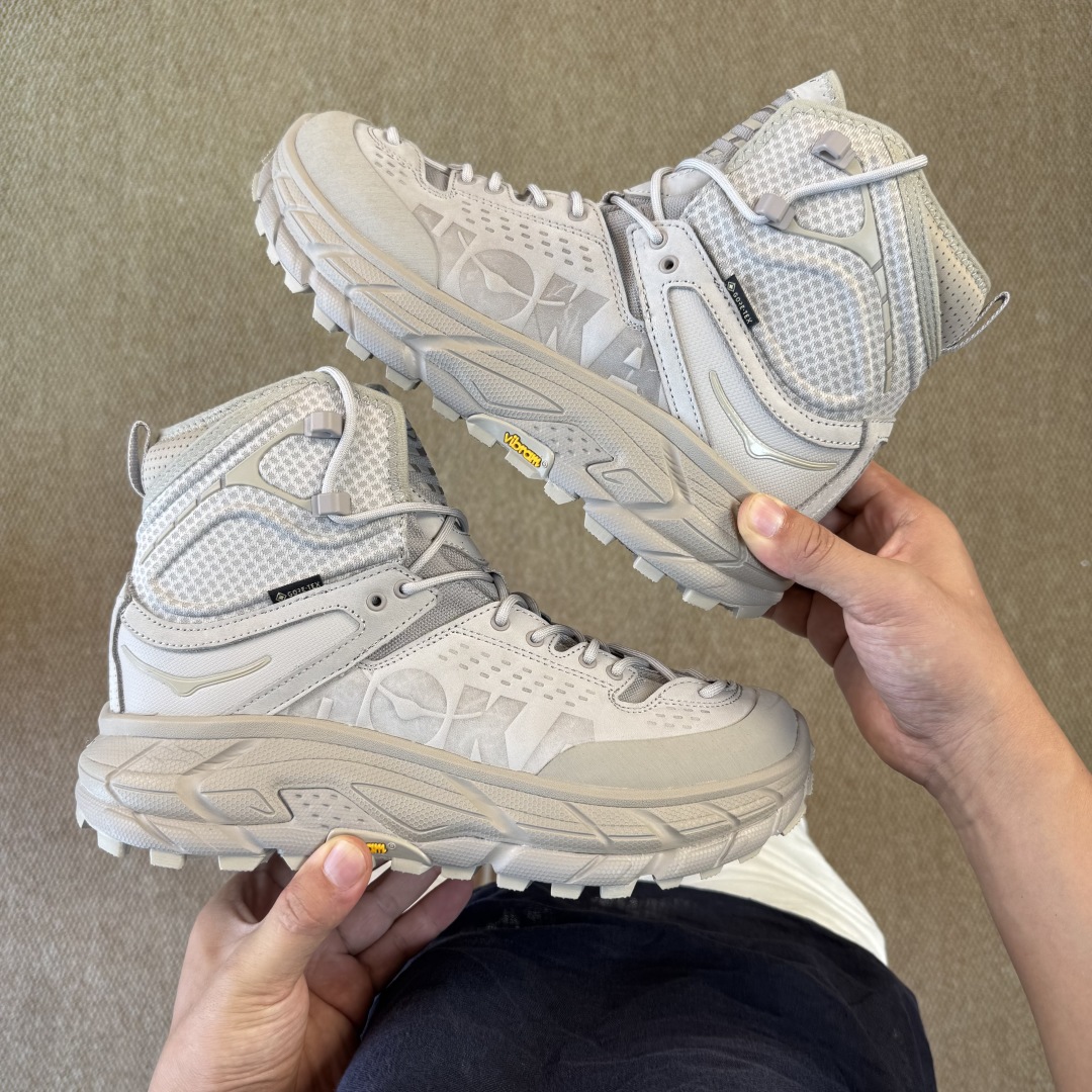 纯原Hoka ONE ONE ULTRA托亚 高帮 第1色:米色越野跑登山鞋🥾 GORE-TEX真正全防