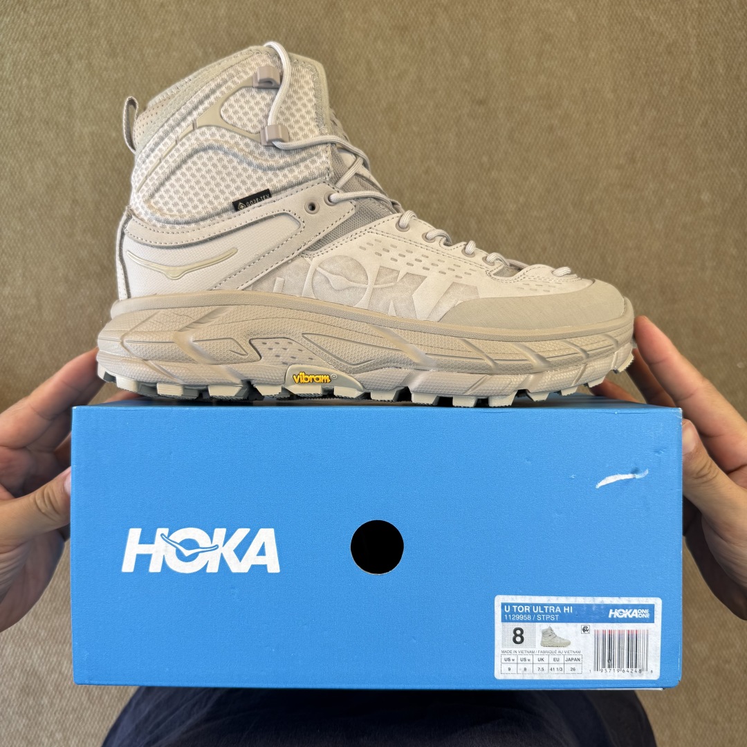 纯原Hoka ONE ONE ULTRA托亚 高帮 第1色:米色越野跑登山鞋🥾 GORE-TEX真正全防