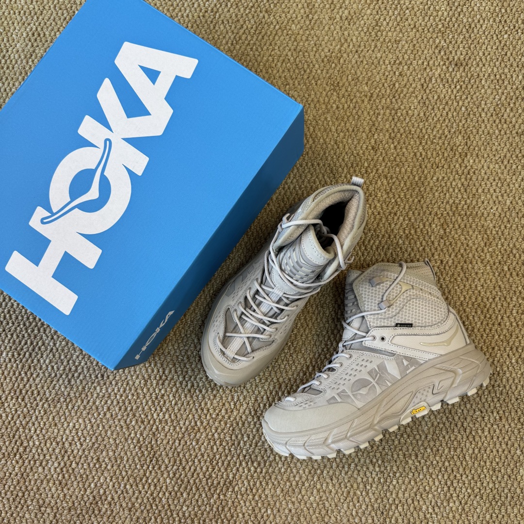 纯原Hoka ONE ONE ULTRA托亚 高帮 第1色:米色越野跑登山鞋🥾 GORE-TEX真正全防