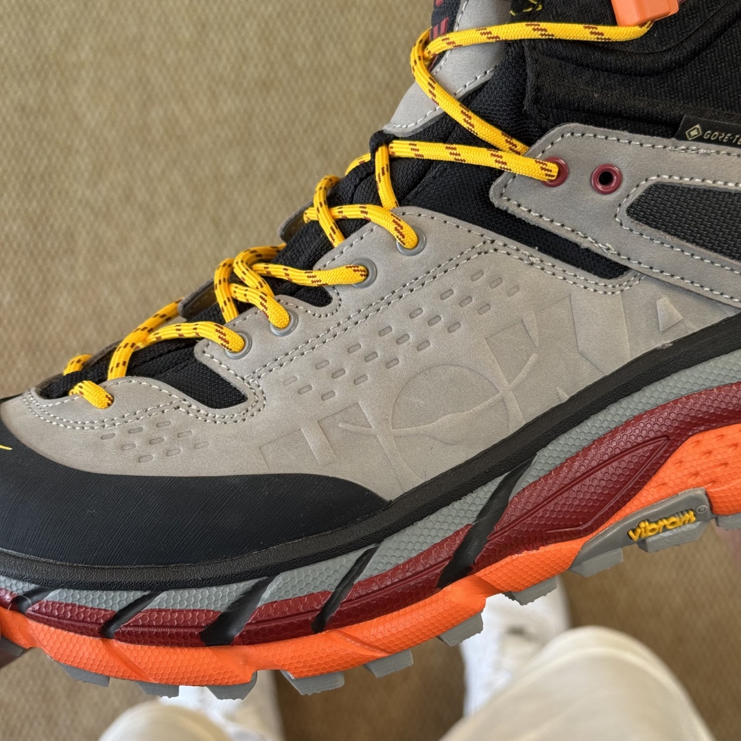 纯原Hoka ONE ONE ULTRA托亚 高帮 第4色:黑灰红越野跑登山鞋🥾 GORE-TEX真正全