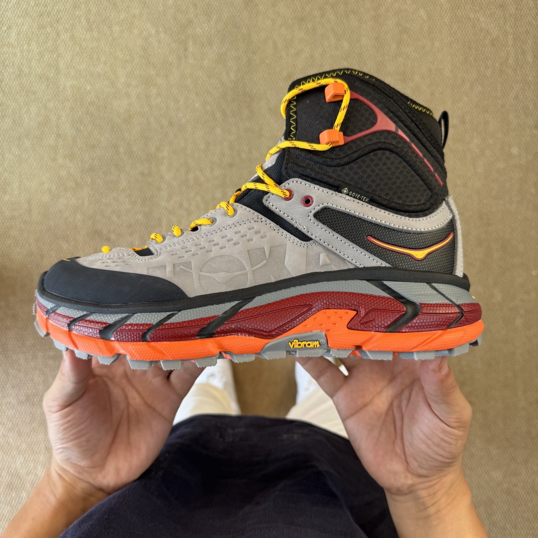 纯原Hoka ONE ONE ULTRA托亚 高帮 第4色:黑灰红越野跑登山鞋🥾 GORE-TEX真正全