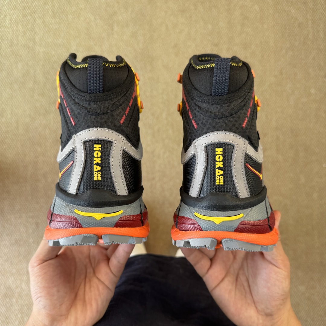 纯原Hoka ONE ONE ULTRA托亚 高帮 第4色:黑灰红越野跑登山鞋🥾 GORE-TEX真正全