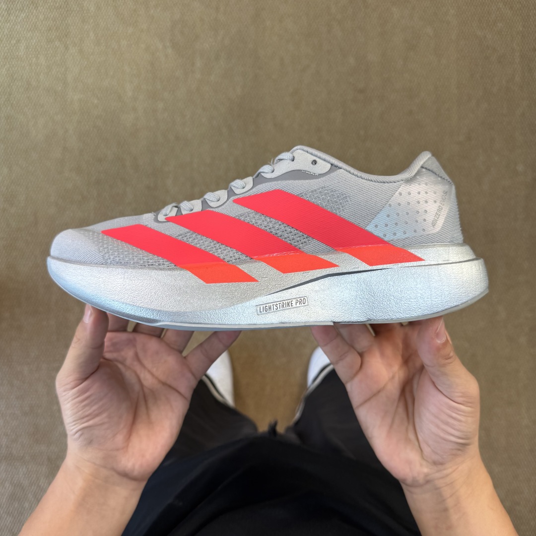 核心价格表私AD Adizero Evo SL 阿迪达斯马拉松跑步鞋Q弹缓震跑鞋新体验！第14色:灰银红