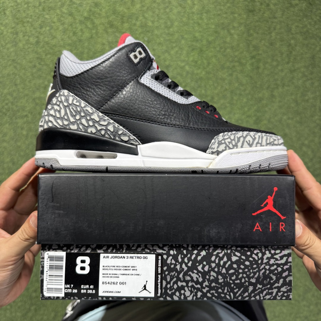 福利特价 纯原头层aj3！硬通货品质合计36个配色，长期货齐可主推！尺码：40-47.5带半码黑水泥-0