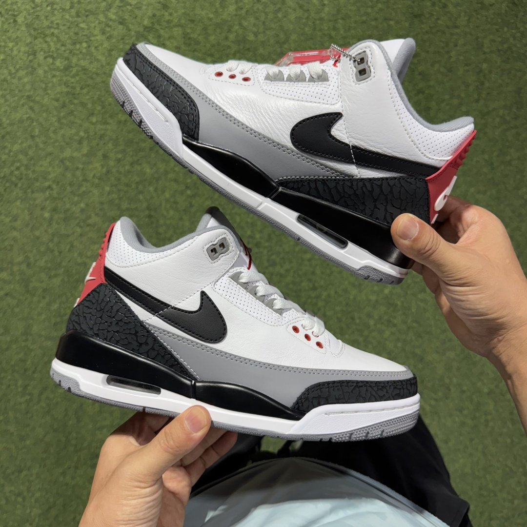 福利特价 纯原头层aj3！硬通货品质合计36个配色，长期货齐可主推！尺码：40-47.5带半码小钩白水泥