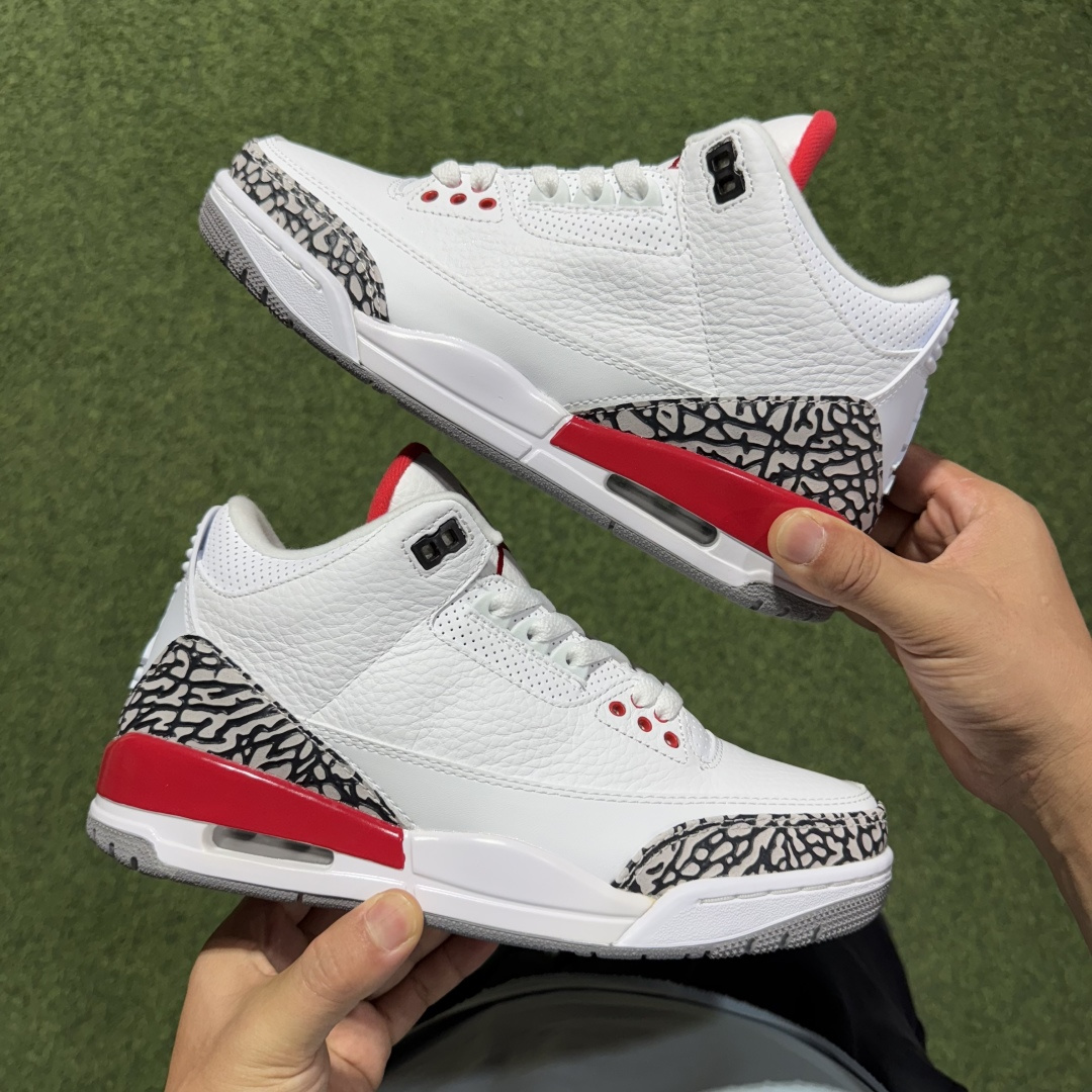 福利特价 纯原头层aj3！硬通货品质合计36个配色，长期货齐可主推！尺码：40-47.5带半码白红飓风-