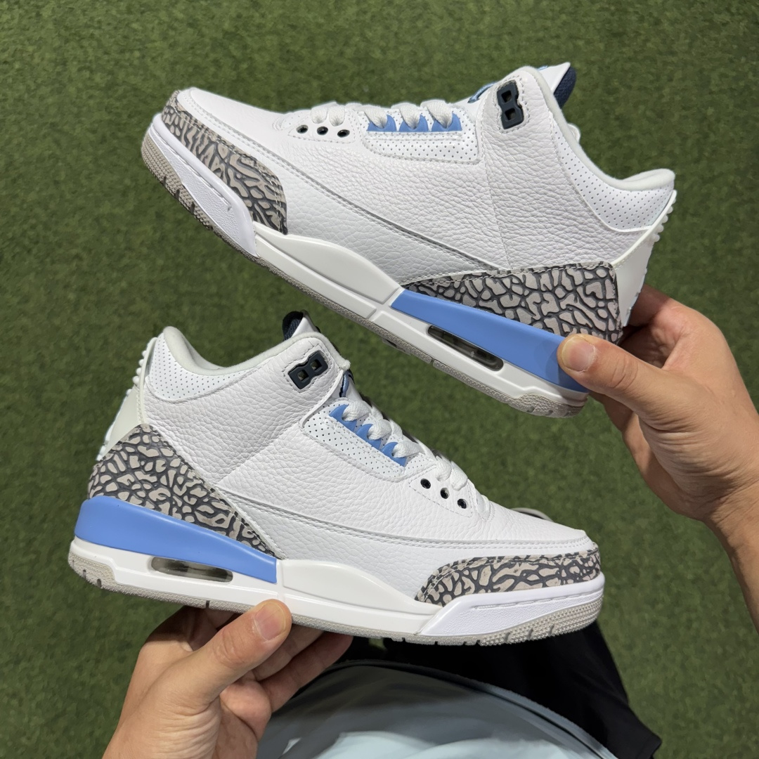 福利特价 纯原头层aj3！硬通货品质合计36个配色，长期货齐可主推！尺码：40-47.5带半码北卡蓝CT