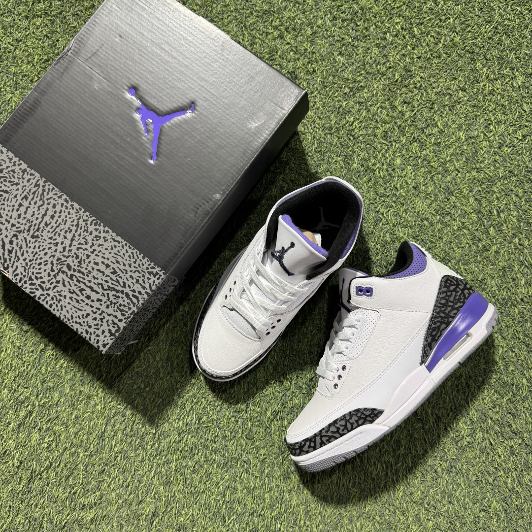 福利特价 纯原头层aj3！硬通货品质合计36个配色，长期货齐可主推！尺码：40-47.5带半码白紫CT8