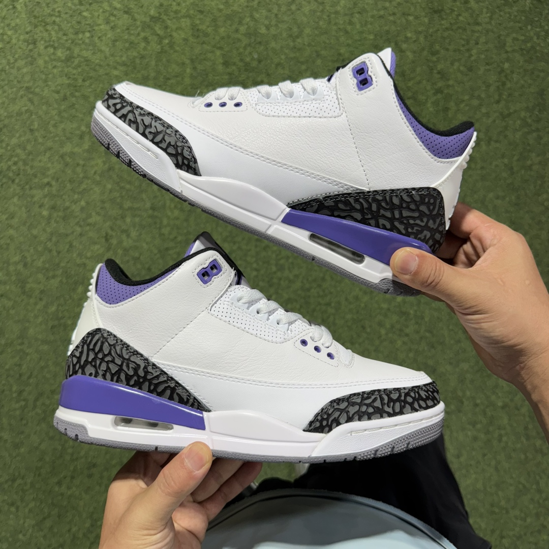 福利特价 纯原头层aj3！硬通货品质合计36个配色，长期货齐可主推！尺码：40-47.5带半码白紫CT8