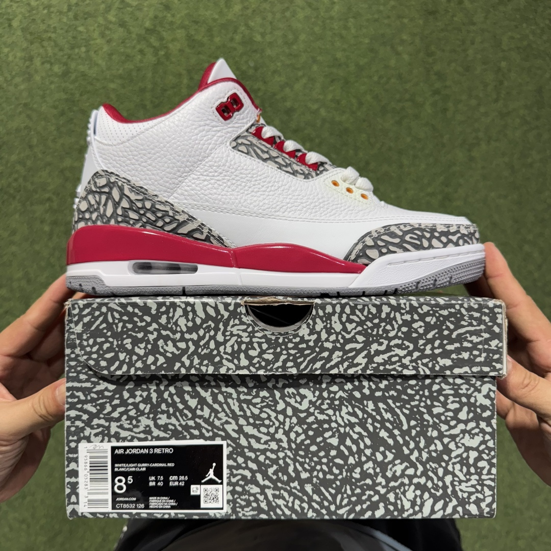 福利特价 纯原头层aj3！硬通货品质合计36个配色，长期货齐可主推！尺码：40-47.5带半码白酒红CT