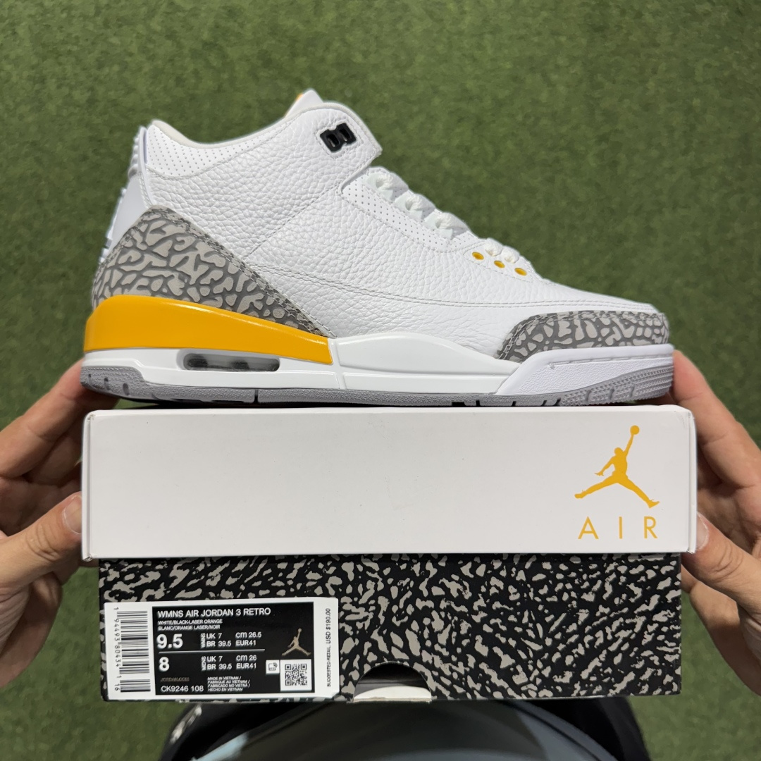 福利特价 纯原头层aj3！硬通货品质合计36个配色，长期货齐可主推！尺码：40-47.5带半码白橙CK9