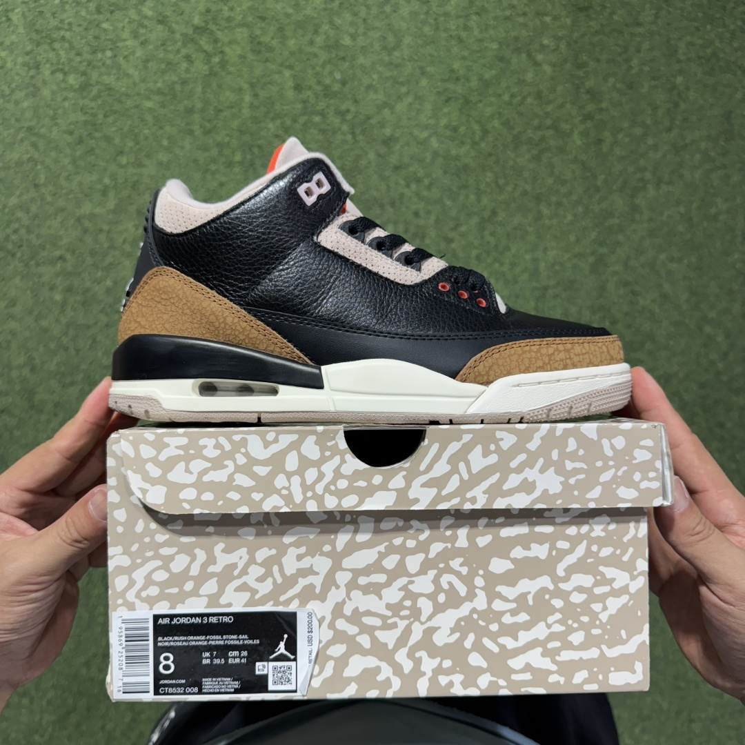 福利特价 纯原头层aj3！硬通货品质合计36个配色，长期货齐可主推！尺码：40-47.5带半码大象棕CT