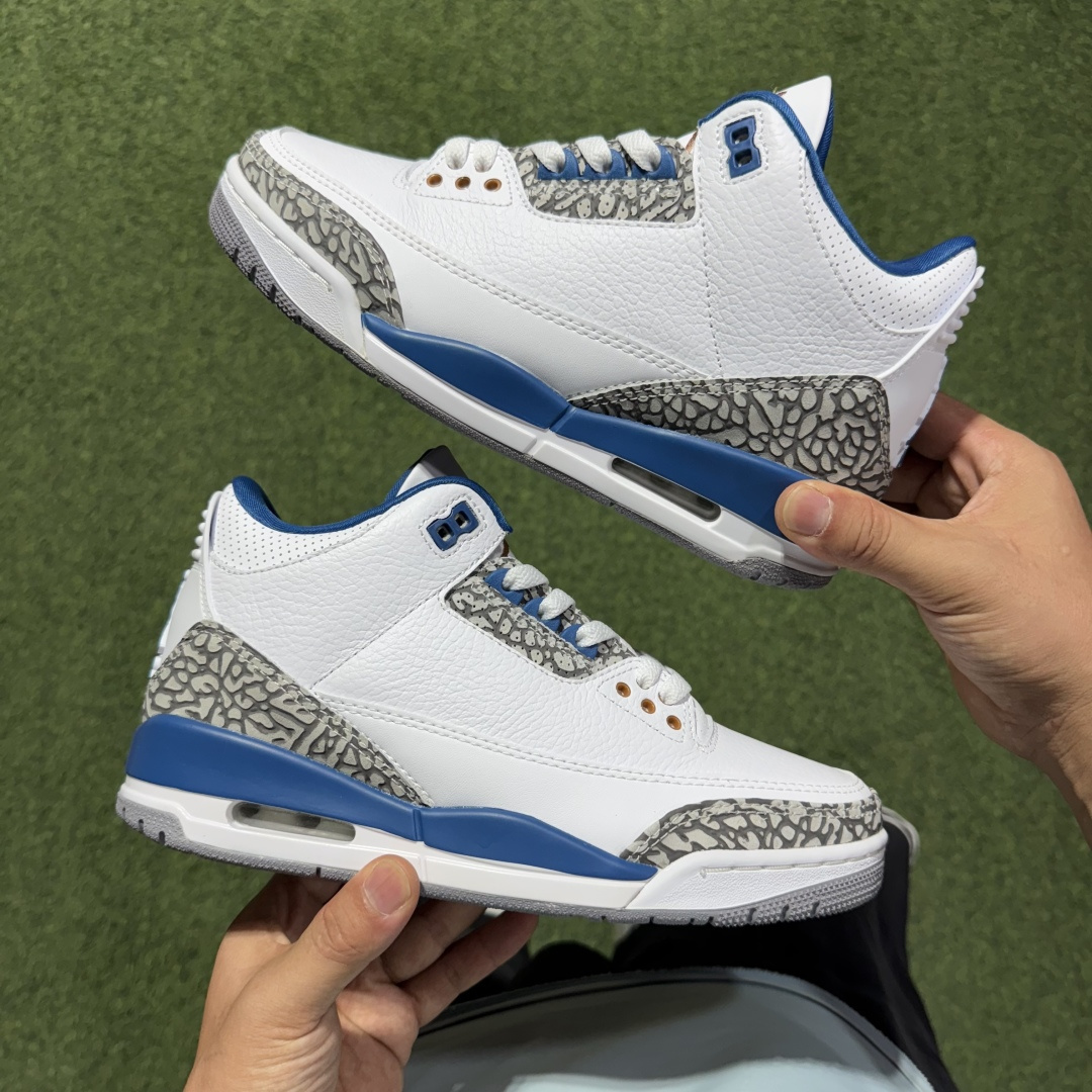 福利特价 纯原头层aj3！硬通货品质合计36个配色，长期货齐可主推！尺码：40-47.5带半码奇才蓝CT